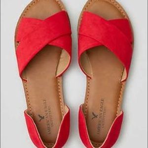 American eagle 🦅Red CrisCross sandal flats